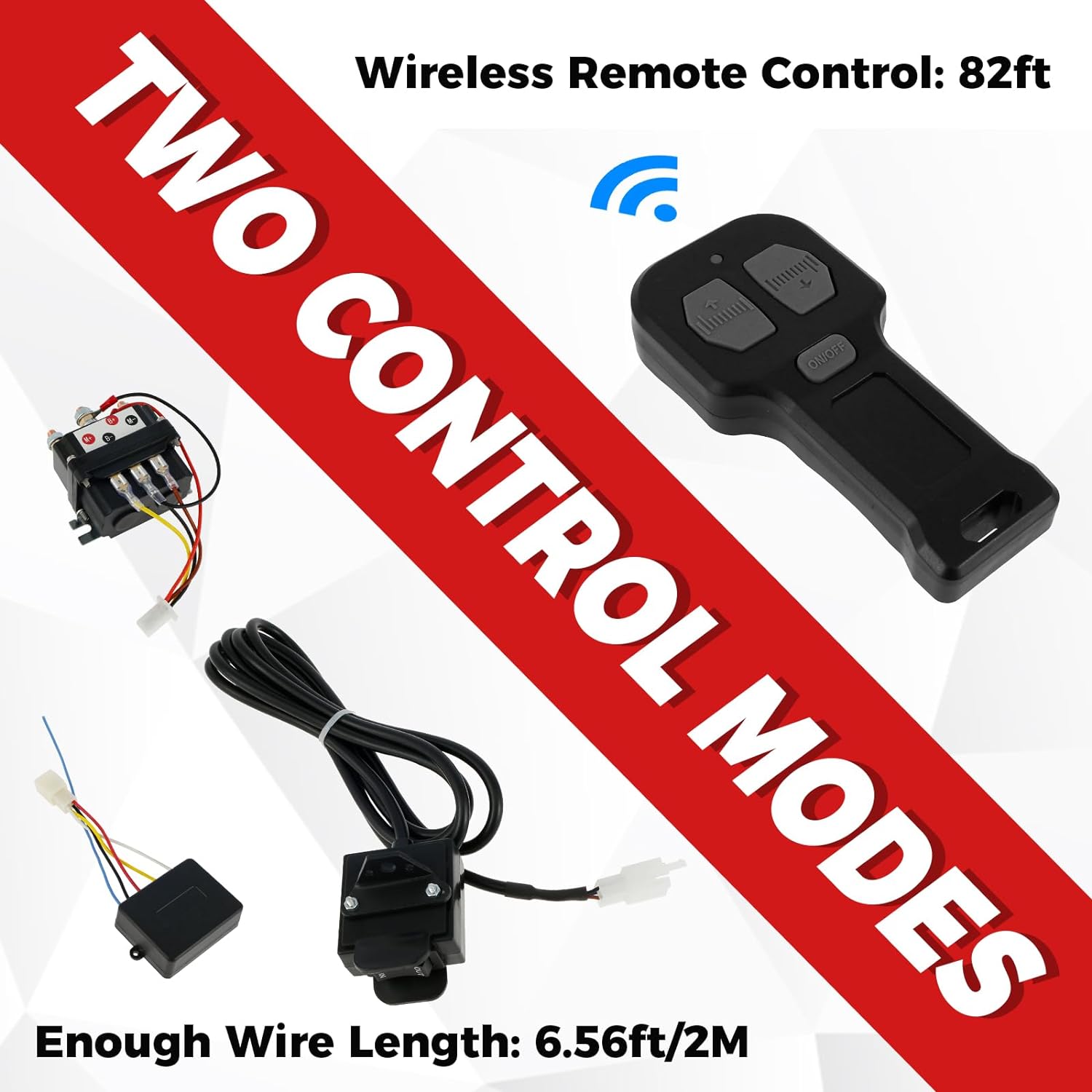 4500lb Winch, 12V Electric Winch for Towing ATV/UTV Off Road with Wireless Remote Control and Wired Handle, Mounting Bracket, IP66 Waterproof