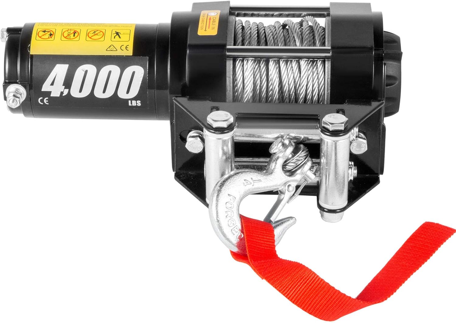 CXRCY 12V 4000 lbs Electric Winch Kits with 3/16(4.7mm) Diameter x 32.8(10m) Length Steel Rope ATV/UTV Winch for Towing Off Road Trailer with Wireless Remote Control and Mounting Bracket