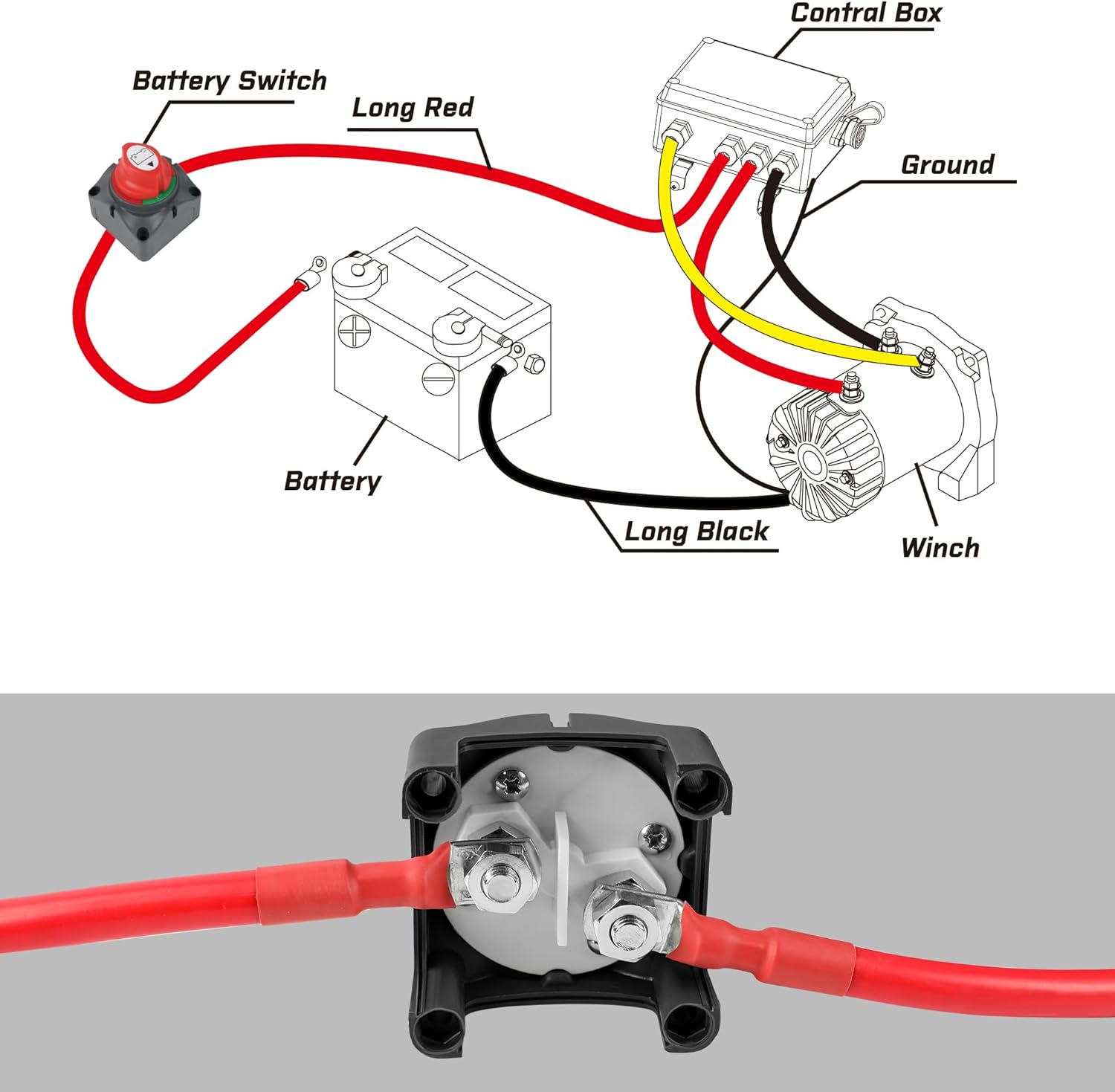 Winch 10000 lb. Electric Winch Truck Winch Waterproof IP67 Electric Winch Synthetic Rope Kit with Wireless Handheld Remotes and Wired Handle for 4WD 4x4 Off Road Vehicle Boat Truck